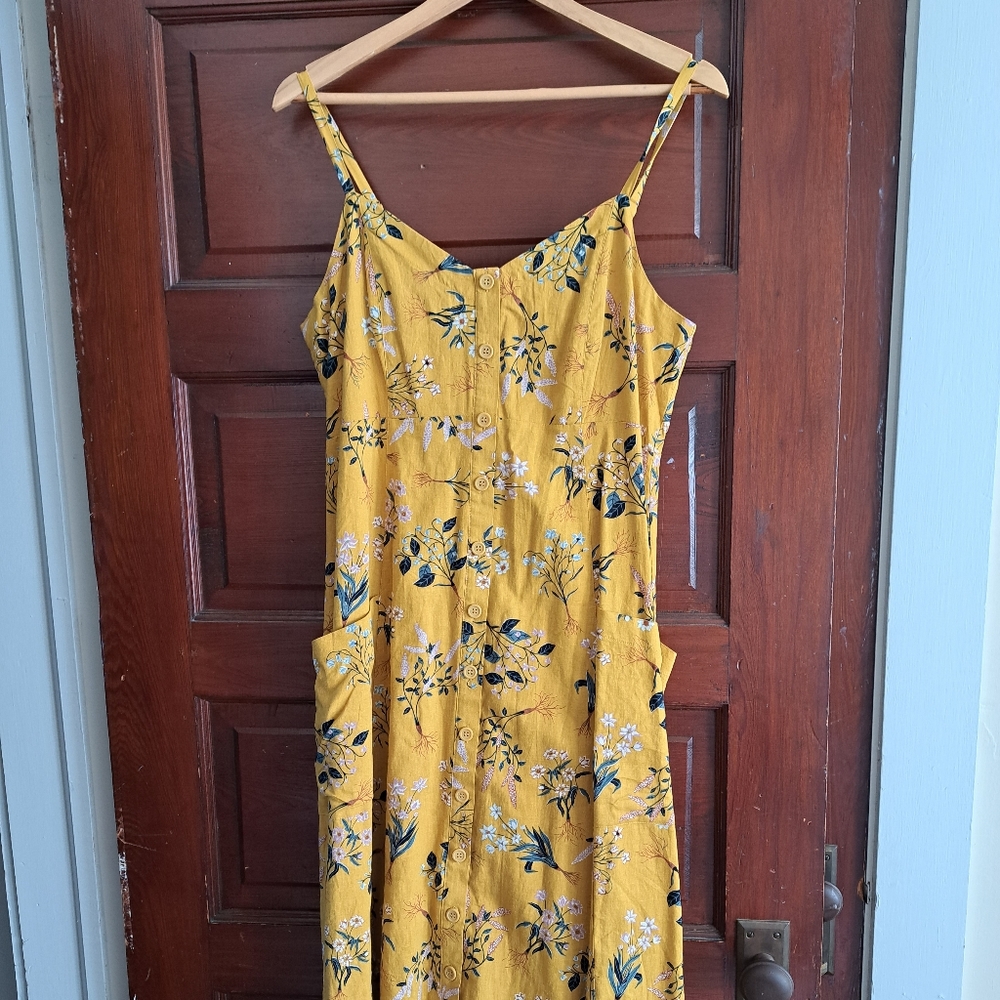 NWT Motherhood Maternity Yellow Dress - Size L